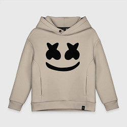 Толстовка оверсайз детская Marshmello, цвет: миндальный