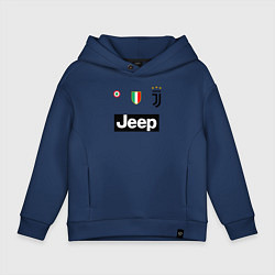 Толстовка оверсайз детская FC Juventus, цвет: тёмно-синий