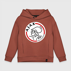 Толстовка оверсайз детская Ajax FC, цвет: кирпичный