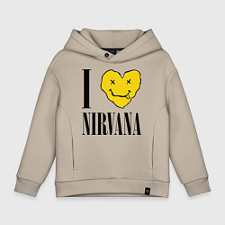 Детское худи оверсайз I love Nirvana