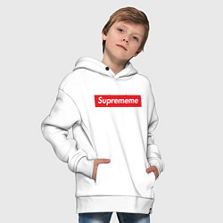 Толстовка оверсайз детская Suprememe, цвет: белый — фото 2