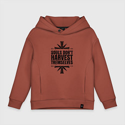 Толстовка оверсайз детская Harvest Themselves, цвет: кирпичный