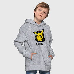Толстовка оверсайз детская Чю Гевара (Chu Guevara), цвет: меланж — фото 2