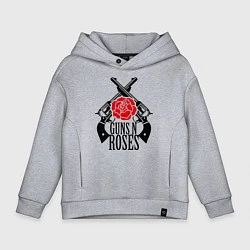 Толстовка оверсайз детская Guns n Roses: guns, цвет: меланж