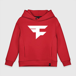 Толстовка оверсайз детская FAZE Symbol, цвет: красный