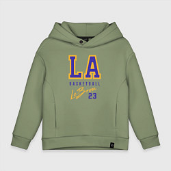 Толстовка оверсайз детская Lebron 23: Los Angeles, цвет: авокадо