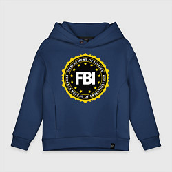 Толстовка оверсайз детская FBI Departament, цвет: тёмно-синий