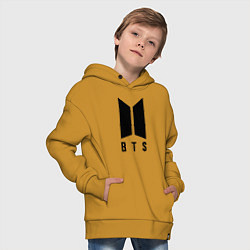 Толстовка оверсайз детская BTS JIN, цвет: горчичный — фото 2