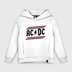 Толстовка оверсайз детская AC/DC Voltage цвета белый — фото 1
