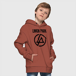 Толстовка оверсайз детская Linkin Park, цвет: кирпичный — фото 2