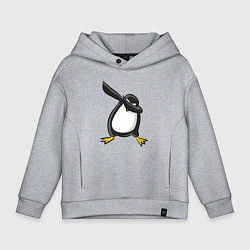 Толстовка оверсайз детская DAB Pinguin, цвет: меланж