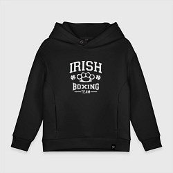 Толстовка оверсайз детская Irish Boxing, цвет: черный