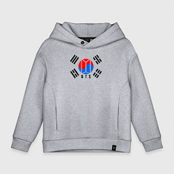 Толстовка оверсайз детская BTS KOREA, цвет: меланж