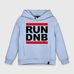 Толстовка оверсайз детская RUN DNB, цвет: мягкое небо