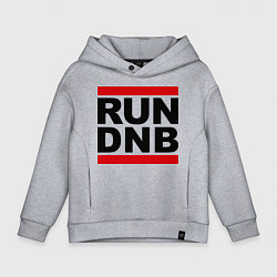 Толстовка оверсайз детская RUN DNB, цвет: меланж