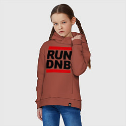 Толстовка оверсайз детская RUN DNB, цвет: кирпичный — фото 2