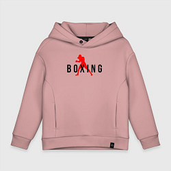 Толстовка оверсайз детская Boxing indastry, цвет: пыльно-розовый