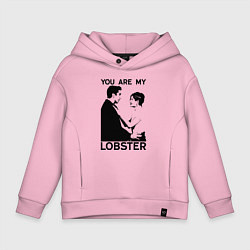 Толстовка оверсайз детская You are My Lobster, цвет: светло-розовый