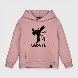 Толстовка оверсайз детская Karate craftsmanship, цвет: пыльно-розовый