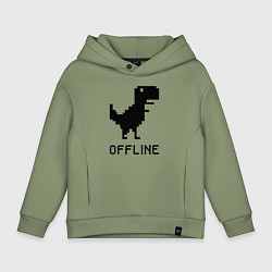 Толстовка оверсайз детская Offline, цвет: авокадо