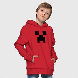 Толстовка оверсайз детская Minecraft, цвет: красный — фото 2