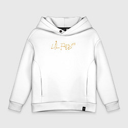 Толстовка оверсайз детская LIL PEEP GOLDEN LOGO, цвет: белый