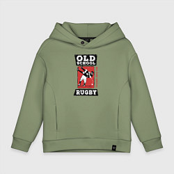 Толстовка оверсайз детская Old School Rugby, цвет: авокадо