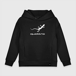 Толстовка оверсайз детская AUDI, цвет: черный