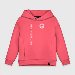 Толстовка оверсайз детская MERCEDES, цвет: коралловый