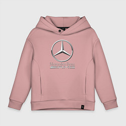 Толстовка оверсайз детская MERCEDES-BENZ AMG, цвет: пыльно-розовый