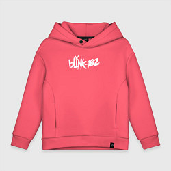 Толстовка оверсайз детская Blink 182, цвет: коралловый