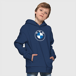 Толстовка оверсайз детская BMW LOGO 2020, цвет: тёмно-синий — фото 2