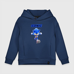 Толстовка оверсайз детская SONIC, цвет: тёмно-синий