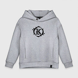 Толстовка оверсайз детская Кукрыниксы спина, цвет: меланж