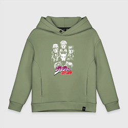 Толстовка оверсайз детская JOJOS BIZARRE ADVENTURE, цвет: авокадо