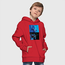Толстовка оверсайз детская Black Lightning, цвет: красный — фото 2