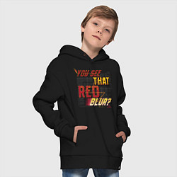 Толстовка оверсайз детская Red Blur, цвет: черный — фото 2