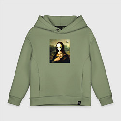 Толстовка оверсайз детская Mona Lisa, цвет: авокадо