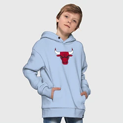 Толстовка оверсайз детская Chicago Bulls, цвет: мягкое небо — фото 2
