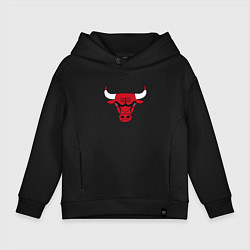 Толстовка оверсайз детская CHICAGO BULLS, цвет: черный