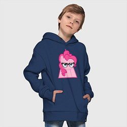 Толстовка оверсайз детская Pinky Pie hipster, цвет: тёмно-синий — фото 2