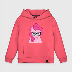 Толстовка оверсайз детская Pinky Pie hipster, цвет: коралловый