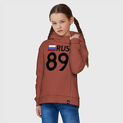 Толстовка оверсайз детская RUS 89, цвет: кирпичный — фото 2