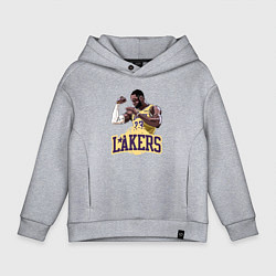 Толстовка оверсайз детская LeBron - Lakers, цвет: меланж