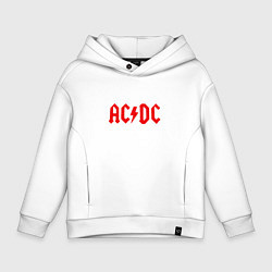 Толстовка оверсайз детская ACDC, цвет: белый