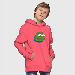 Толстовка оверсайз детская Pepe MonkaS, цвет: коралловый — фото 2