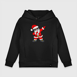 Толстовка оверсайз детская Dabing Santa, цвет: черный