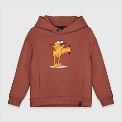 Толстовка оверсайз детская Котопес, цвет: кирпичный