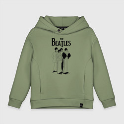 Толстовка оверсайз детская THE BEATLES, цвет: авокадо