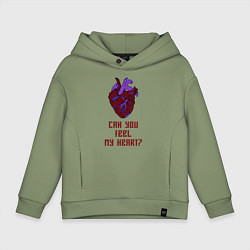 Толстовка оверсайз детская Bring Me The Horizon 2D Сердце, цвет: авокадо